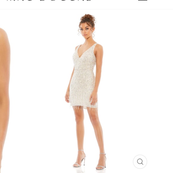 BEADED FRINGE SEQUINED MINI DRESS Style 4941 size 8 - Picture 1 of 8